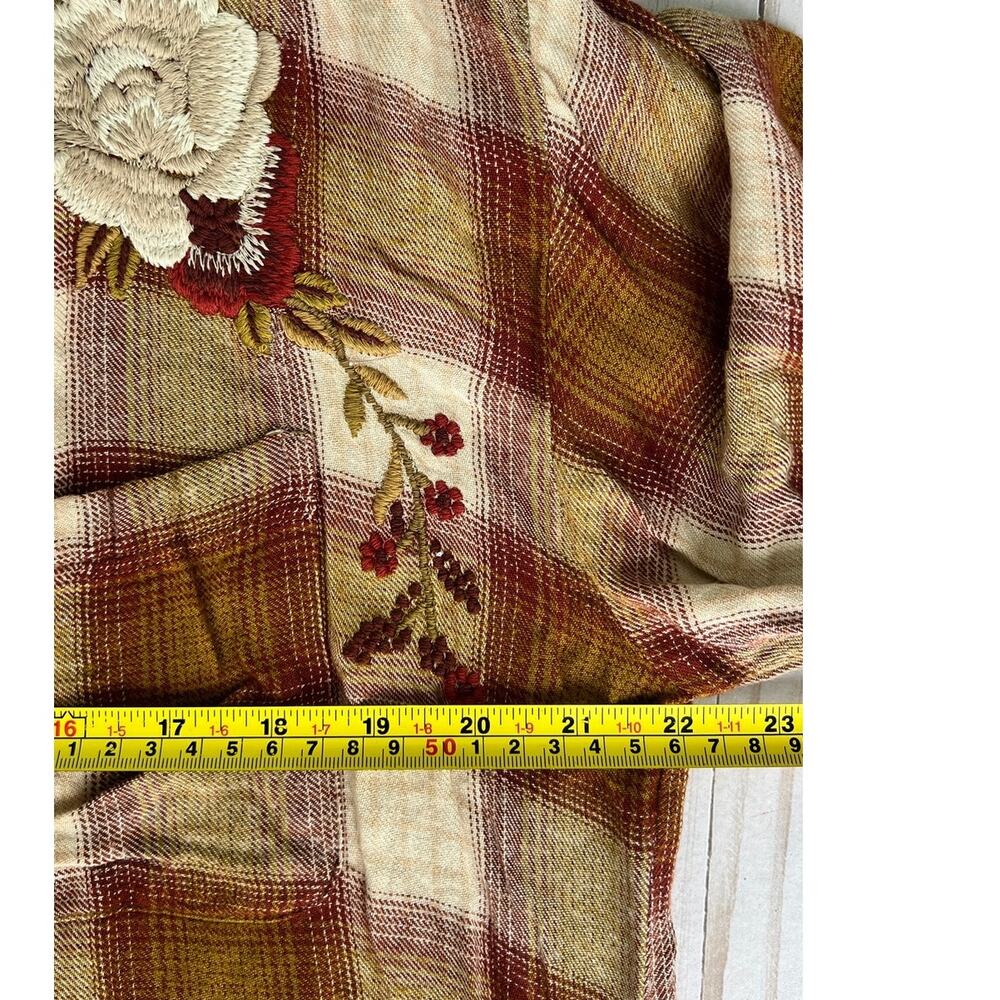 NWT Anthropologie Kyla Seo Shirt Dress Sz Small Embroidery Check Pattern - Picture 11 of 11